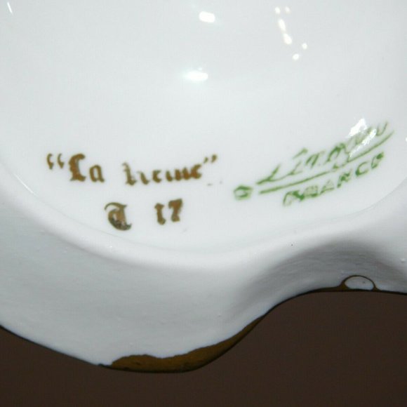 Limoges Loving Women Cherub Footed Tray - Picture 9 of 9